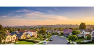 LA County suburban homes neighborhood view